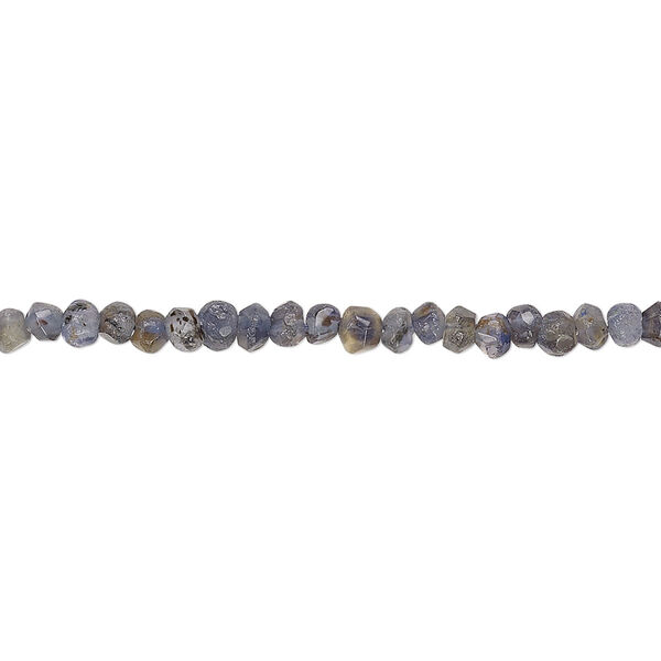 Bead, iolite (dyed), 2-3mm hand-cut faceted rondelle with 0.4-0.6mm hole, D grade, Mohs hardness 7 to 7-1/2. Sold per 12-inch strand. image number 0