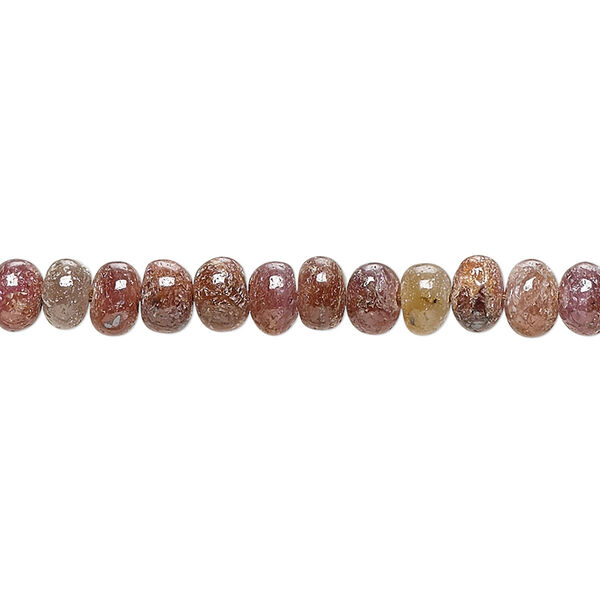 Bead, multi-sapphire (natural), 4x2mm-6x4mm hand-cut rondelle, Mohs hardness 9. Sold per 13-inch strand. image number 0
