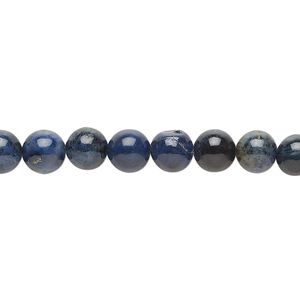 Dumortierite 1pkg1, round bead natural 15.5-16 inch 6mm