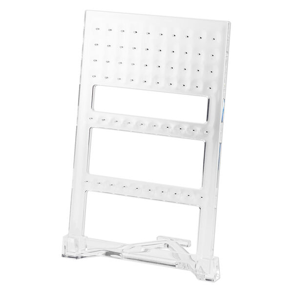 Display, earring, acrylic, clear, 9-1/4 x 6-1/4 x 3-3/4 inch easel. Sold individually. image number 0