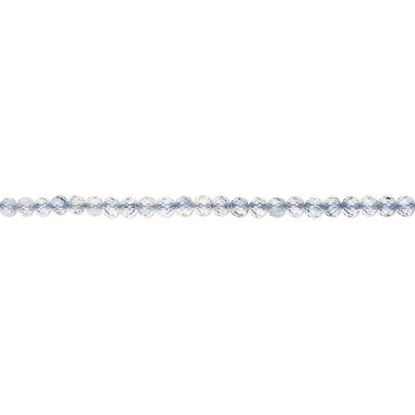 Bead, tanzanite (heated), light to medium, 1-2mm graduated hand-cut faceted round with 0.4-1.4mm hole, C- grade, Mohs hardness 6 to 7. Sold per 15-1/2 inch strand. image number 0