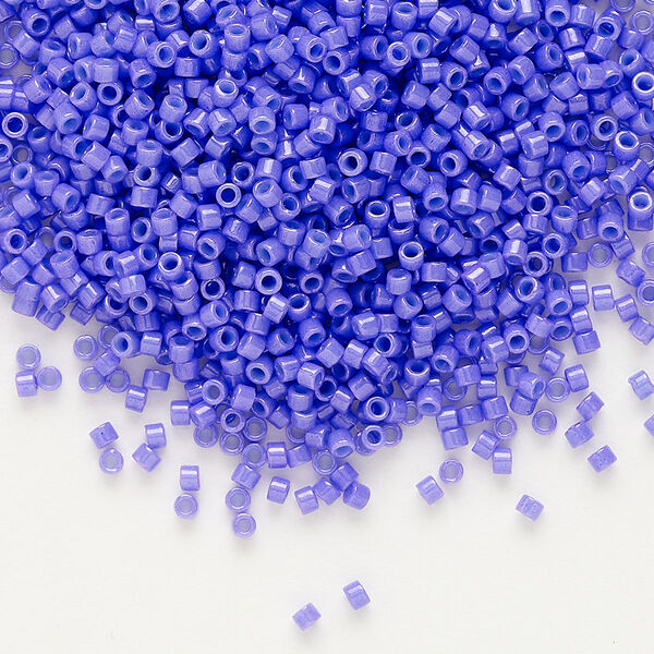 Seed bead, Delica®, glass, pkg/7.5g, #11 round, opaque bright purple (DB-0661). image number 0