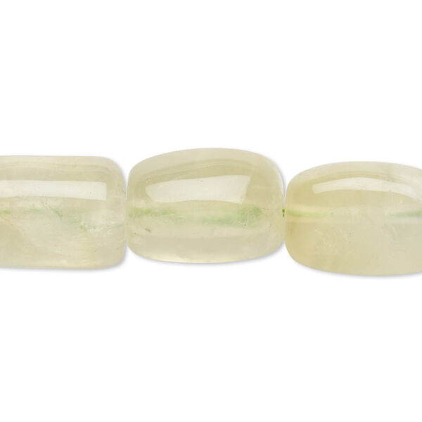 Bead, prehnite (natural), small to medium rectangle nugget, Mohs hardness 6 to 6-1/2. Sold per 15" to 16" strand. image number 0