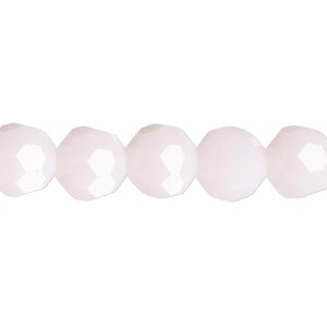 Bead, glass, translucent pastel pink, 10mm round with 0.6-0.8mm hole. Sold per 15-1/2" to 16" strand.
