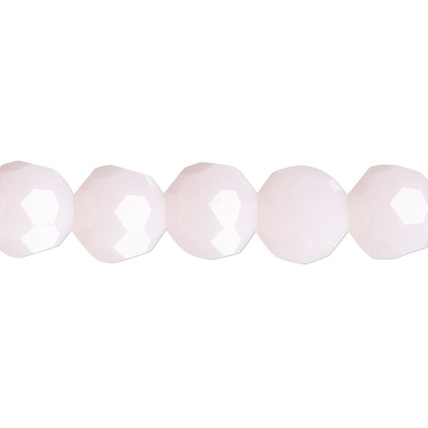 Bead, glass, translucent pastel pink, 10mm round with 0.6-0.8mm hole. Sold per 15-1/2" to 16" strand. image number 0