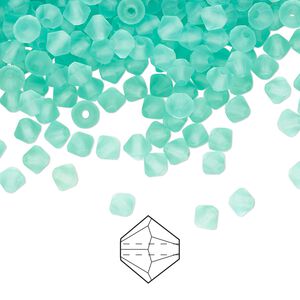 Bead 144pk Caribbean Sea matte, Preciosa Czech crystal 4mm bicone