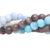 Bead mix, cat's eye glass (fiber optic glass), 4mm-17x6mm round and bamboo. Sold per pkg of (5) 14-inch strands. image number 0