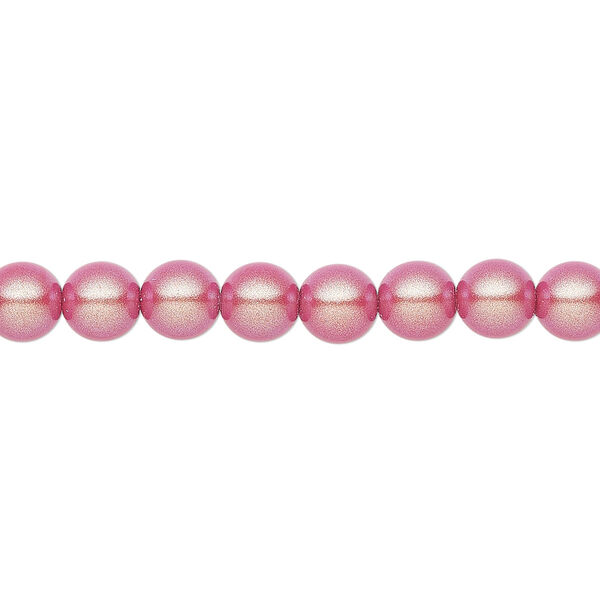 Pearl 25pk pearlescent red, Preciosa Czech crystal 6mm round image number 0