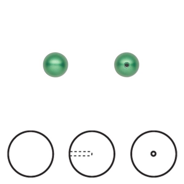Pearl 4pk eden green, Crystal Passions® 6mm round 5818 image number 0