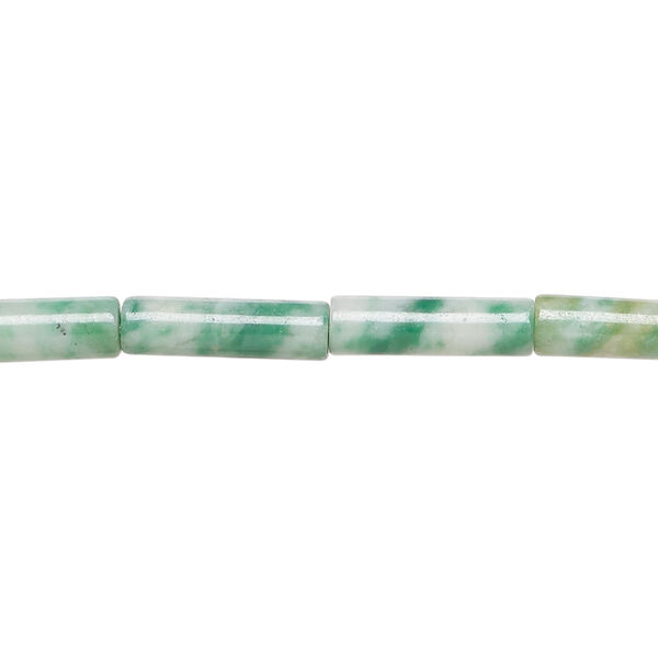 Tree agate 1pkg1, round tube bead natural, 15 inch 13x4mm-14x5mm image number 0