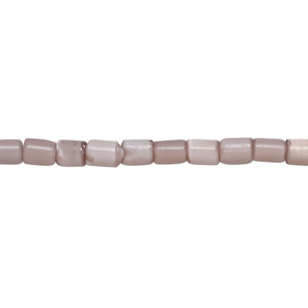 Bead, cat's eye glass (fiber optic glass), light purple, 5x4mm-5mm round tube, economy grade. Sold per 15-inch strand. image number 0