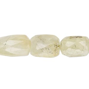 Bead, prehnite (natural), small to medium hand-faceted nugget, Mohs hardness 6 to 6-1/2. Sold per 8-inch strand.