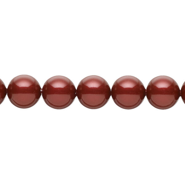 Pearl 50pk bordeaux, Crystal Passions® 8mm round 5810 image number 0