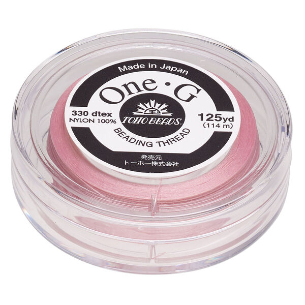 Thread, One-G™, nylon, pkg/125 yards, pink, size 0. image number 0