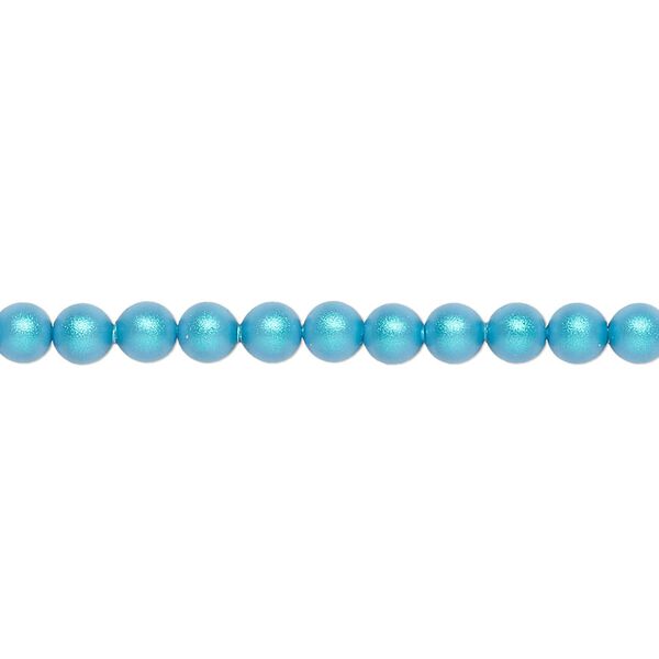Pearl 100pk iridescent dark turquoise, Crystal Passions® 4mm round 5810 image number 0