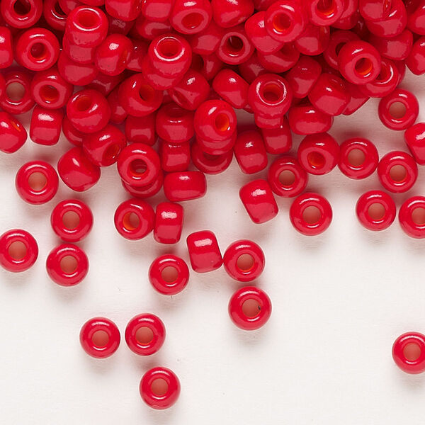 Seed bead, Miyuki, glass, pkg/25g, #6 rocaille, opaque semi-matte, (RR-1684). image number 0