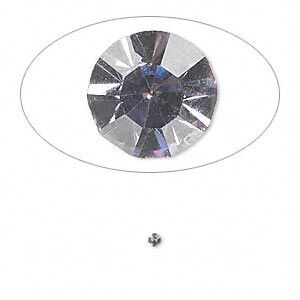 Chaton, glass rhinestone, lavender, foil back, 1.7-1.8mm faceted round, PP11. Sold per pkg of 72.