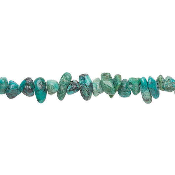 Bead, turquoise (dyed / stabilized), mini nugget, Mohs hardness 5 to 6. Sold per 15-1/2" to 16" strand. image number 0