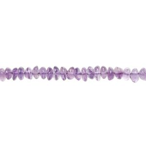 Amethyst 1pkg1, hand-cut saucer bead natural 14 inch 3x1mm-5x3mm