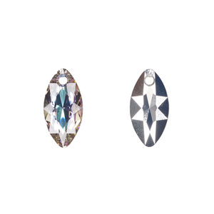 Drop 1pkg1 crystal vitrail light P, Crystal Passions&reg; 16x8mm pendant marquise cut 6437