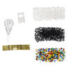 Loom starter set 1pkg1, steel / rubber tree wood / glass, 12 x 2-1/2 inches with 7-inch looming length, 9-piece set. image number 1