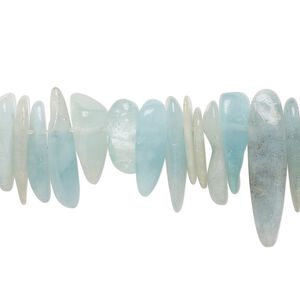 Aquamarine 1pkg1, Hawaiian chip bead 15.5-16 inch large to extra-large