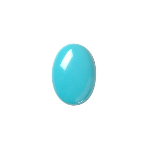 Cabochon, Sleeping Beauty turquoise (stabilized), 18x13mm calibrated oval, B grade, Mohs hardness 5 to 6. Sold individually. image number 0