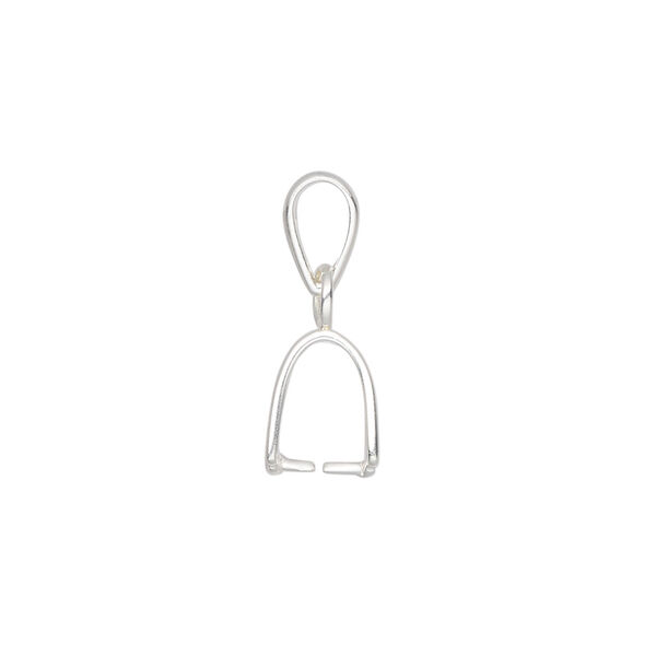 Bail, ice-pick, sterling silver, 20.5x4mm 7.5mm grip length. Sold individually. image number 1