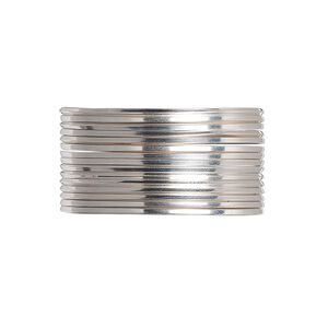Wire, sterling silver, dead-soft, square, 20 gauge. Sold per pkg of 5 feet.