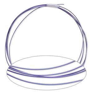Wire, anodized niobium, purple, half-hard, round, 20 gauge. Sold pkg of 5 feet.