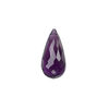 Amethyst 1pkg2, hand-cut top-drilled faceted briolette bead natural 20x10mm image number 0