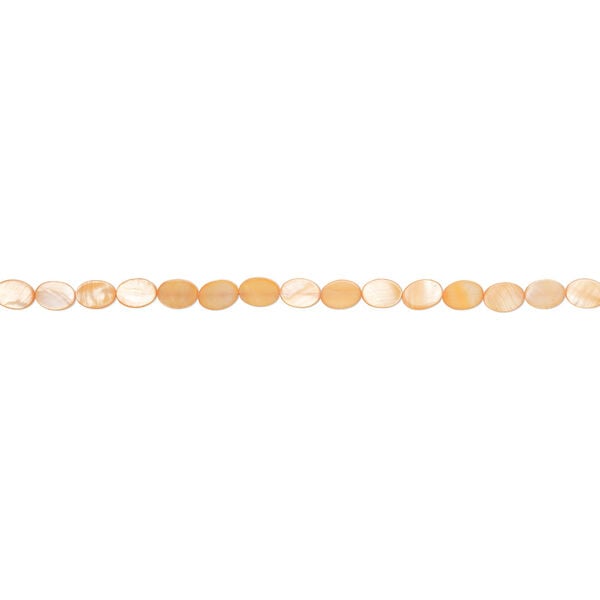 Mother-of-pearl shell 1pkg1, flat oval bead 15 inch carrot 14x9mm-15x11mm image number 1