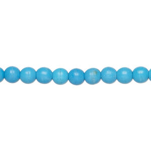 Magnesite 1pkg1, round bead, 15 inch 4-5mm dark blue