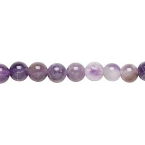 Banded amethyst 1pkg1, round bead natural 15.5-16 inch 6mm