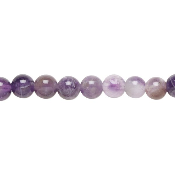 Banded amethyst 1pkg1, round bead natural 15.5-16 inch 6mm image number 0