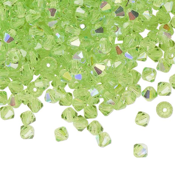 Bead 144pk limecicle AB, Preciosa Czech crystal 4mm bicone image number 0
