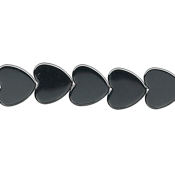 Hemalyke™ 1pkg1, flat heart bead 15.5-16 inch 10mm image number 0