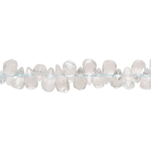 Multi-beryl 1pkg1, hand-cut top-drilled faceted teardrop bead 14 inch 5x3mm-10x5mm image number 0