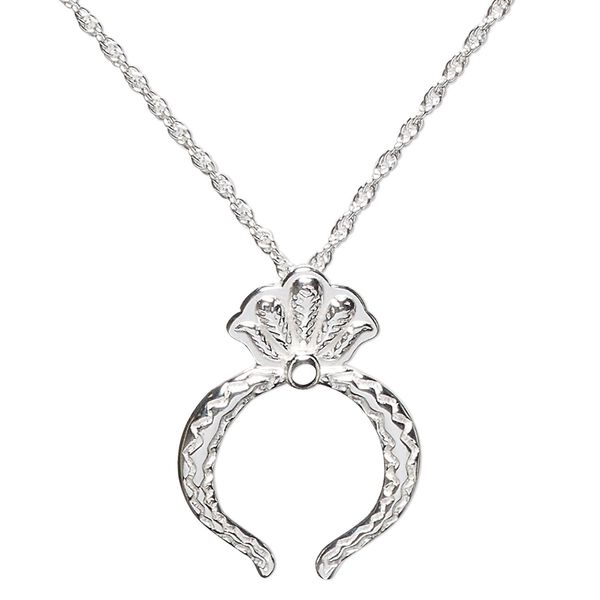 Necklace, Simple and Sleek Jewelry™, sterling silver, wearable at 16 and 18 inches. Sold individually. image number 0