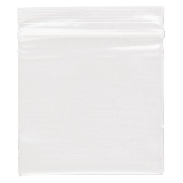 Bag, Tite-Lip™, oxo-biodegradable plastic, clear, 2-inch top zip. Sold per pkg of 1,000. image number 1