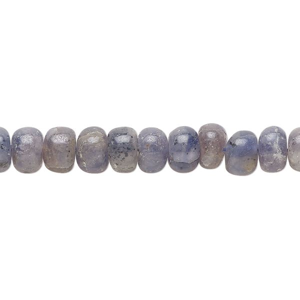 Iolite 1pkg1, hand-cut rondelle bead natural 13 inch 6x4mm-7x6mm image number 0