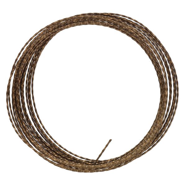 Wire, ParaWire™, vintage bronze-finished copper, twisted square, 21 gauge. Sold per 15-foot section. image number 0