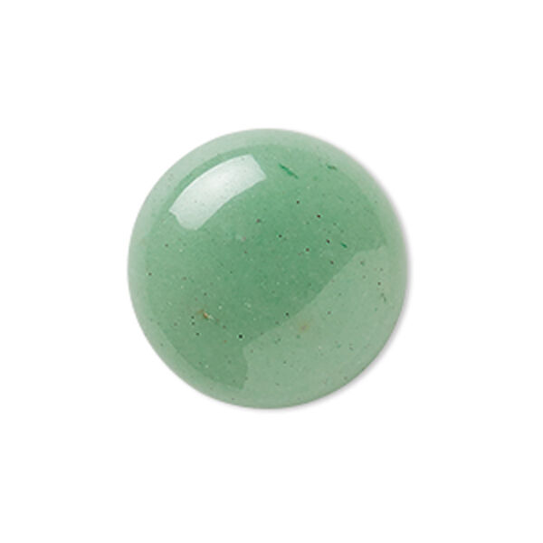 Cab 1pkg4 green aventurine, 18mm calibrated round B grade, natural light to medium image number 0