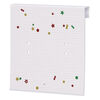 Earring card, paper, white with rainbow confetti, 2x2-inch square. Sold per pkg of 100. image number 1