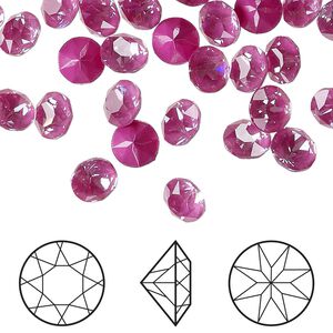 Chaton 12pk crystal orchid ignite LacquerPRO, Crystal Passions® 6.14-6.32mm round SS29 1088