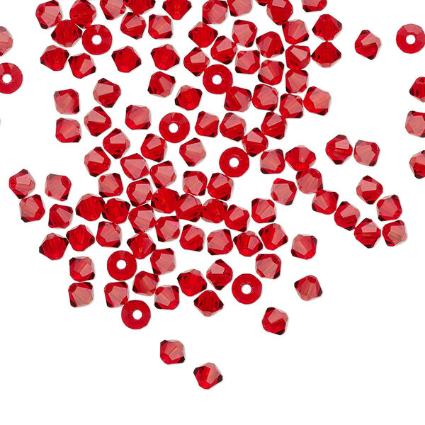 Bead 144pk light Siam, Preciosa Czech crystal 3mm bicone image number 0