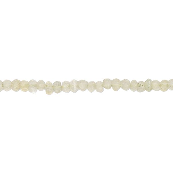 Prehnite 1pkg1, hand-cut faceted rondelle bead natural 13 inch 2-3mm image number 0