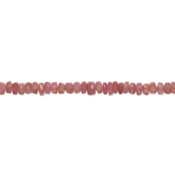 Pink sapphire 1pkg1, hand-cut faceted rondelle bead 14 inch 3x1mm-3x2mm image number 0