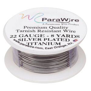 Wire, ParaWire™, titanium-finished copper, round, 22 gauge. Sold per 8-yard spool.