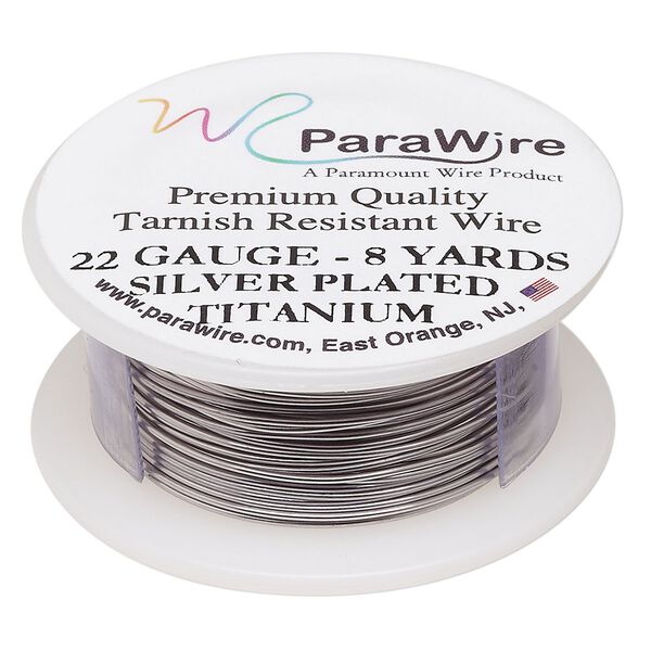 Wire, ParaWire™, titanium-finished copper, round, 22 gauge. Sold per 8-yard spool. image number 0